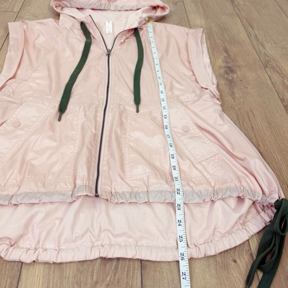 Anthropologie Daily Practice Glass Beach Zip Up Hoodie Vest Peach Size Medium - Picture 11 of 13